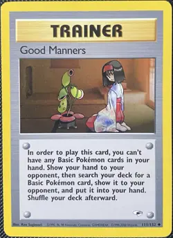Good Manners 111/132 Gym Heroes Regular - Pokemon Card - Image 1