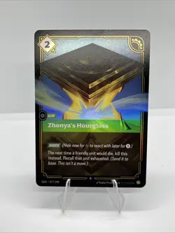 Riftbound League Of Legends Origins Foil Card OGN 077 Zhonyas Hourglass - Image 1