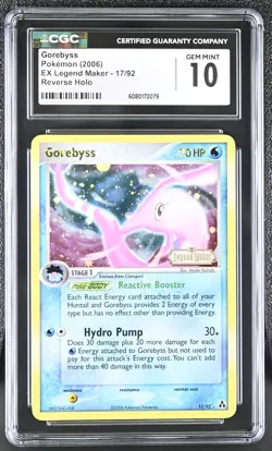 CGC 10 Gorebyss 2006 EX Legend Maker 17/92 Reverse Holo Stamped Pokemon Card - Image 1