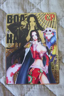GODDESS STORY WAIFU ANIME CARD CP BOA HANCOCK ONE PIECE 048/100 GOLD METAL ALLOY - Image 1