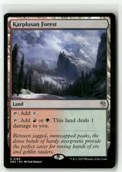 Karplusan Forest 163 Non-Foil NM MTG Commander: Aetherdrift Magic - Image 1