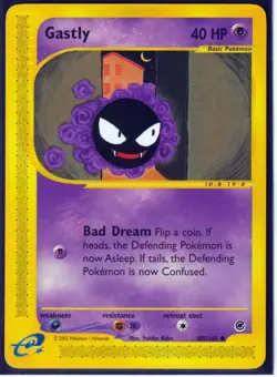 VINTAGE 2002 POKEMON GASTLY 109/165 EXPEDITION (e-Reader) REGULAR NM - Image 1