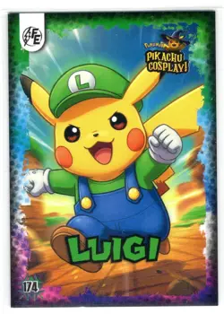 Luigi (Pikachu) #174 - Galaxy Holo - Electric Pikachu Cosplay - Pokemon - Image 1