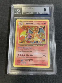 2016 Pokemon XY Evolutions Charizard Holo 11/108 BGS 9 With Sub Grades - Image 1