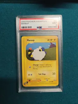 Pokemon Mareep #93 2003 Aquapolis PSA 9 Mint. - Image 1