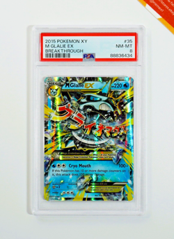 Pokemon PSA 8 M Glalie Ex #35 XY Breakthrough 2015 English - Image 1