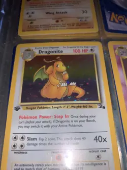 Pokemon TCG Dragonite Fossil 4 Holo 1st Edition Holo Rare - Image 1