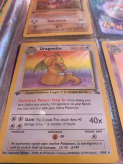 Pokemon TCG Dragonite Fossil 4 Holo 1st Edition Holo Rare - Image 2