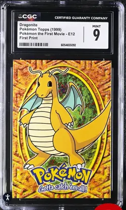 1999 Pokemon CGC 9 Dragonite Movie First Print Topps E12 PSA BGS SIR EX ALT TAG - Image 1