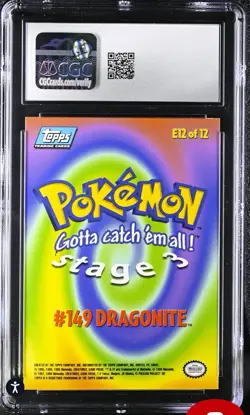 1999 Pokemon CGC 9 Dragonite Movie First Print Topps E12 PSA BGS SIR EX ALT TAG - Image 2