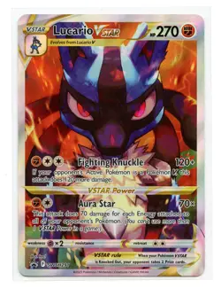 Lucario VSTAR Full Art SWSH291 Pokemon 2023 Crown Zenith Black Star Promo LP #A - Image 1
