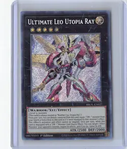Yu-Gi-Oh! Ultimate Leo Utopia Ray BROL-EN027 Secret Rare 1st Edition LP X2 - Image 3