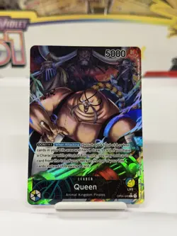 One Piece Card Game Queen Alt Art LEADER OP04-040 Kingdom Of Intrigue English NM - Image 1