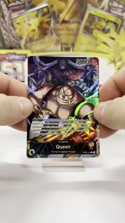 One Piece Card Game Queen Alt Art LEADER OP04-040 Kingdom Of Intrigue English NM - Image 2