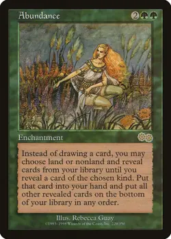 Abundance Urza's Saga NM Green Rare MAGIC THE GATHERING MTG CARD ABUGames - Image 1