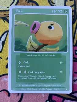 Pokepu - Beh (Bellsprout) - Derpy Pokemon Parody / Fan Art Card - Image 1
