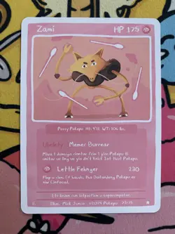Pokepu - Zami (Alakazam) - Derpy Pokemon Parody / Fan Art Card - Image 1