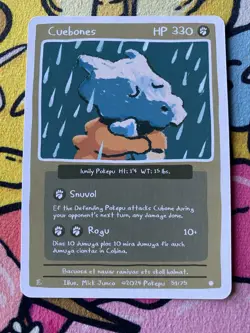 Pokepu - Cuebones (Cubone) - Derpy Pokemon Parody / Fan Art Card - Image 1