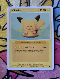 Pokepu - Chachu (Pikachu) - Derpy Pokemon Parody / Fan Art Card - Image 1