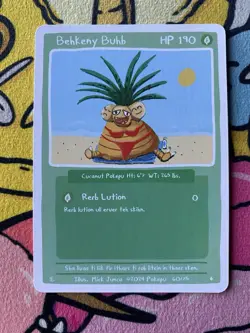 Pokepu - Behkeny Buhb (Exeggutor)- Derpy Pokemon Parody / Fan Art Card - Image 1