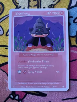 Pokepu - Sluwkong (Slowking) - Derpy Pokemon Parody / Fan Art Card - Image 1