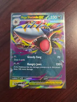 NM Mega Sharpedo ex Double Rare 061/094 Phantasmal Flames Pokemon TCG - Image 1