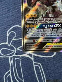 Pokemon Pikachu & Zekrom GX TCG Sun & Moon SM168 Holo Promo NM Near Mint - Image 3