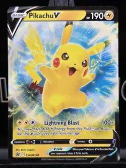 Pokemon TCG Pikachu V Sword & Shield SWSH198 Holo Promo Promo NM - Image 3