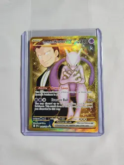 Pokemon TCG - TR's Mewtwo EX 240/182 Hyper Rare, Gold Full Art - Fresh & Mint! - Image 2
