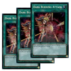 Yugioh - Dark Burning Attack x 3 - Limited Edition Secret Rare NM - Free Holo - Image 1