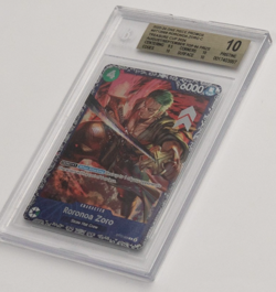 2024 English One Piece Treasure Cup Roronoa Zoro Top 64 Prize Card BGS 10 - Image 1