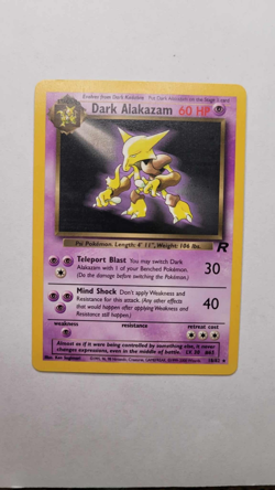 Dark Alakazam 18/82 Non-Holo Rare 1st Edition Team Rocket Pokemon Card NM - Image 1