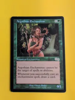 Argothian Enchantress. rare MTG Card. Urza's Saga. Old Vintage - Image 1