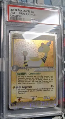 PSA 8 Ampharos ex 89/97 EX Holo Rare EX Dragon Pokemon Card Nintendo EX Era 2003 - Image 5