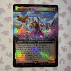 MTG Strago and Relm (Extended Art) Foil Final Fantasy Magic The Gathering - Image 1