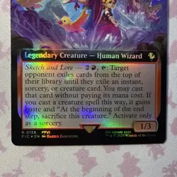 MTG Strago and Relm (Extended Art) Foil Final Fantasy Magic The Gathering - Image 2