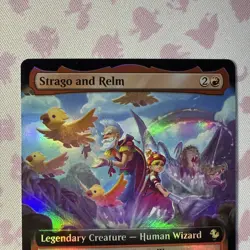 MTG Strago and Relm (Extended Art) Foil Final Fantasy Magic The Gathering - Image 3