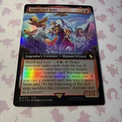 MTG Strago and Relm (Extended Art) Foil Final Fantasy Magic The Gathering - Image 4