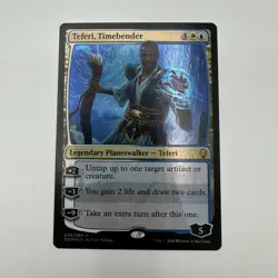 MTG - Teferi, Timebender - Foil - Planeswalker Deck Exclusive - Dominaria - NM - Image 1