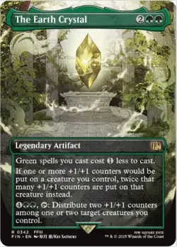 The Earth Crystal (Borderless, Regular, #342, NM) Final Fantasy (FIN), MTG - Image 1