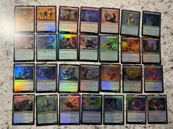 MTG Spider-Man 2025 COMPLETE FOIL COMMON UNCOMMON set & Lands & All Tokens - Image 4