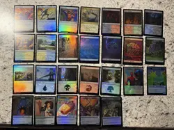 MTG Spider-Man 2025 COMPLETE FOIL COMMON UNCOMMON set & Lands & All Tokens - Image 5