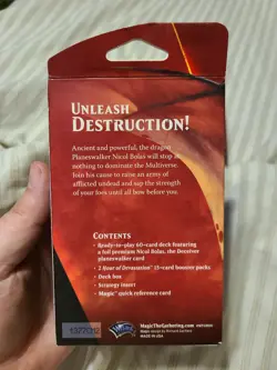 MTG Magic Nicol Bolas the Deceiver Planeswalker Sealed Deck Hour of Devastation - Image 3