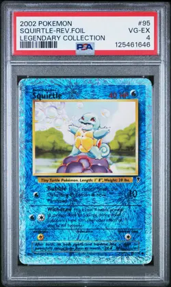 2002 POKEMON LEGEND COLL #95 SQUIRTLE-REVERSE FOIL PSA 4 - Image 1