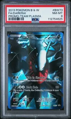 2013 Pokemon Black White Team Plasma Darkrai FA Black Star Promo BSP #BW73 PSA 8 - Image 1