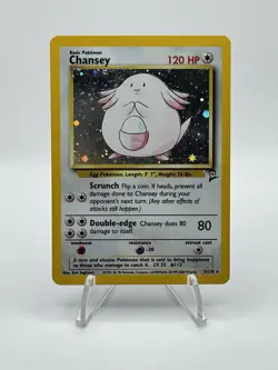 Pokemon TCG Chansey Base Set 2 Holo Unlimited Rare 3/130 LP - Image 1