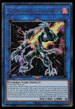 Yugioh Salamangreat Sunlight Wolf BLAR-EN089 1st Edition Ultra Rare NM - Image 1