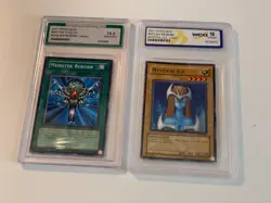Yugioh SDY-030 Monster Reborn SDY-001 Mystical Elf Unlimited Graded Gem Mint 10 - Image 1