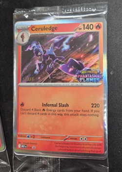 Pokemon Phantasmal Flames Prerelease Staff Promo Cards Sealed Set of 4 Sealed - Image 3