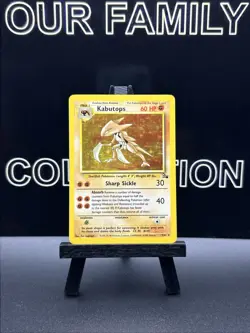 Pokemon TCG Kabutops Holo Rare Card 9/62 Fossil Unlimited 1999 LP - Image 1